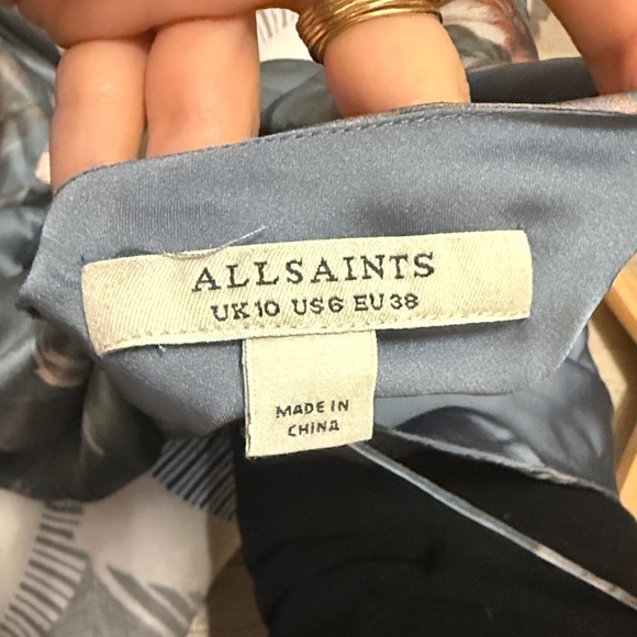 Floral Satin Slip Dress Allsaints - Picture 3 of 3